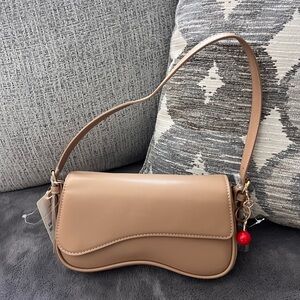 NEW Nude Cherry Charm Clutch Purse